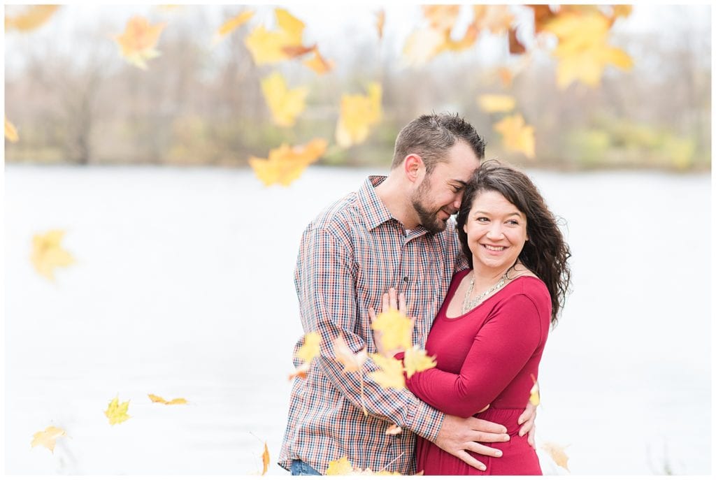 Riverside Park Fall Engagement Session - Leidy and Josh