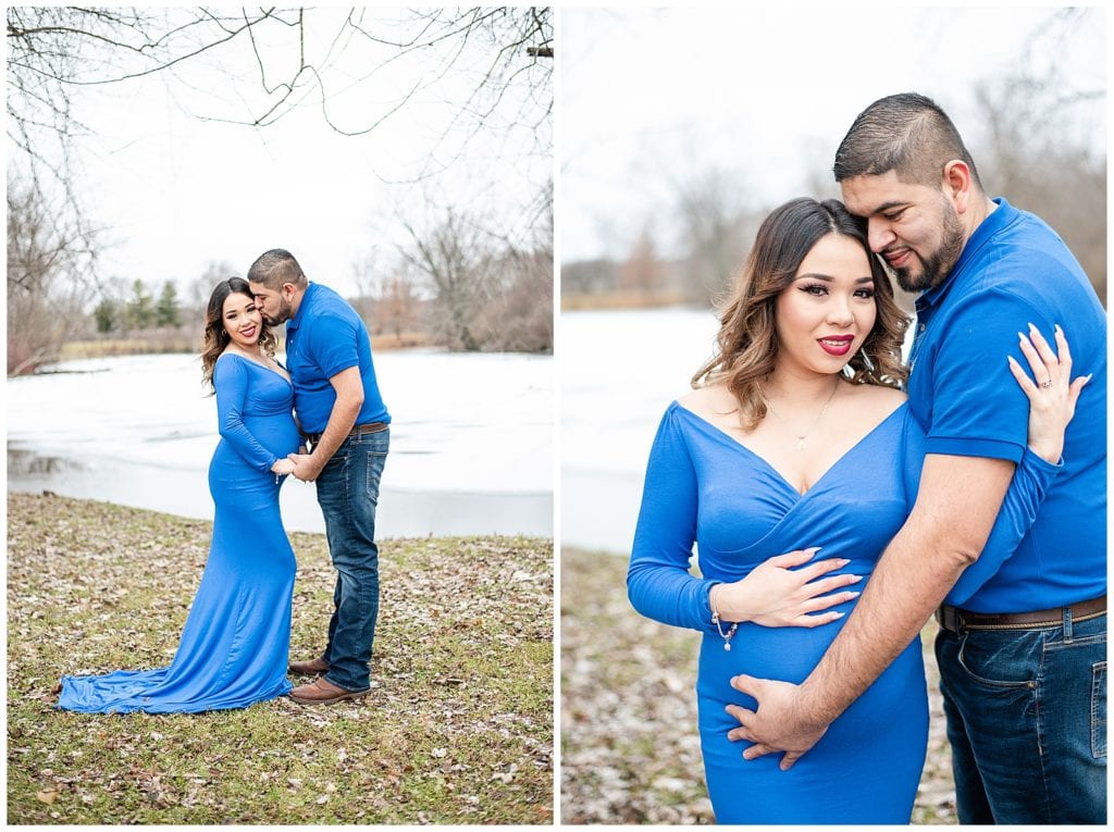 Romantic Winter Maternity Session| Edith and José |Side By Side Picture