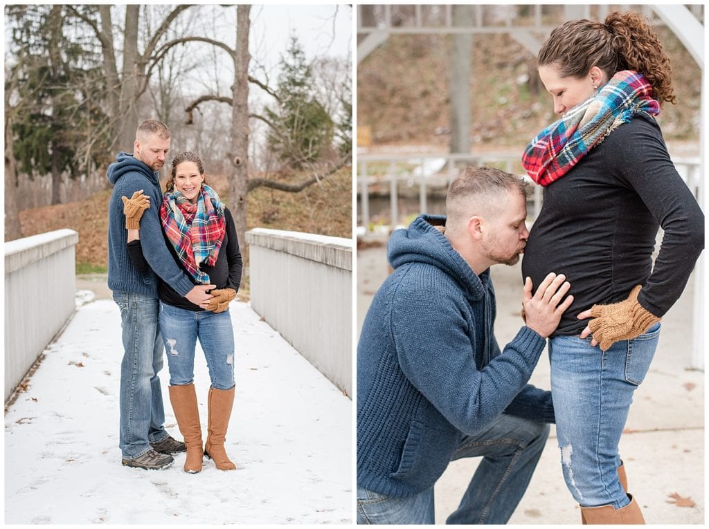 Veterans Memorial Park Winter Maternity Session - Photoshoot