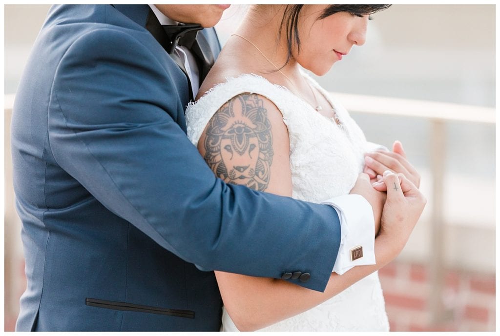 Grand Rapids Downtown Market wedding day portraits of bride and groom.