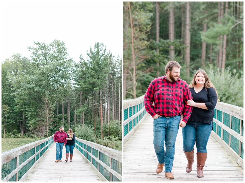 Soft and romantic beach engagement in Holland Michigan.