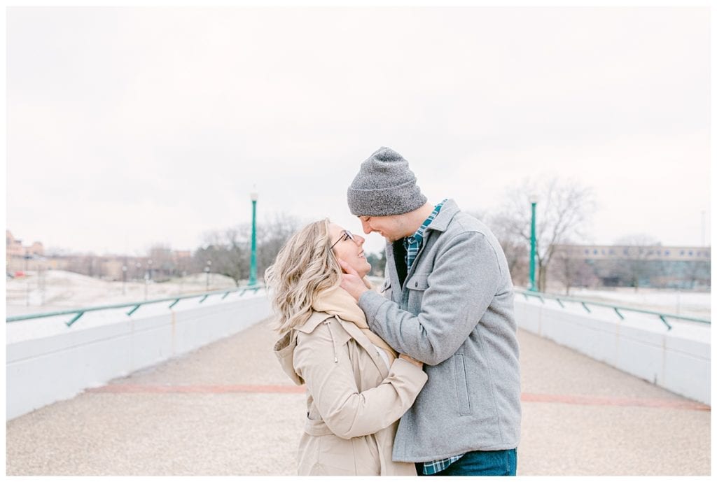 Winter Engagement Session Downtown Grand Rapids
