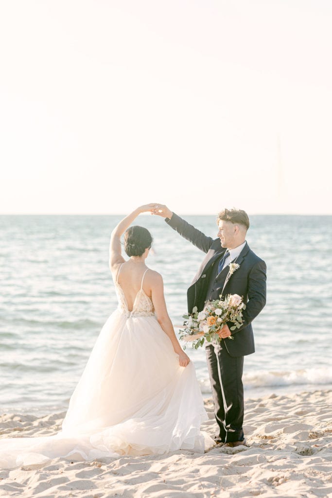 Lake Michigan Beach Wedding Editorial