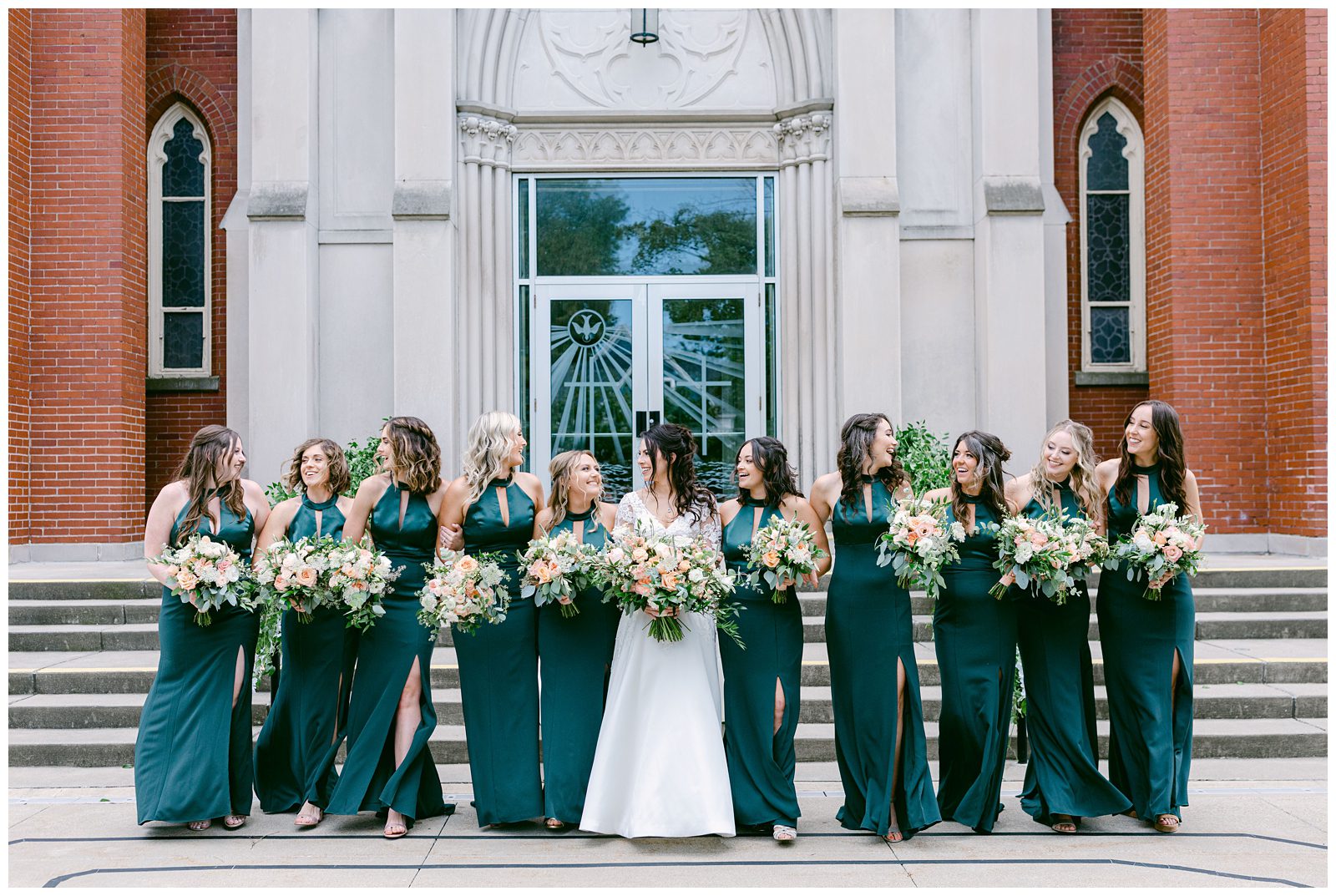 Bridal Party Portraits outside of church