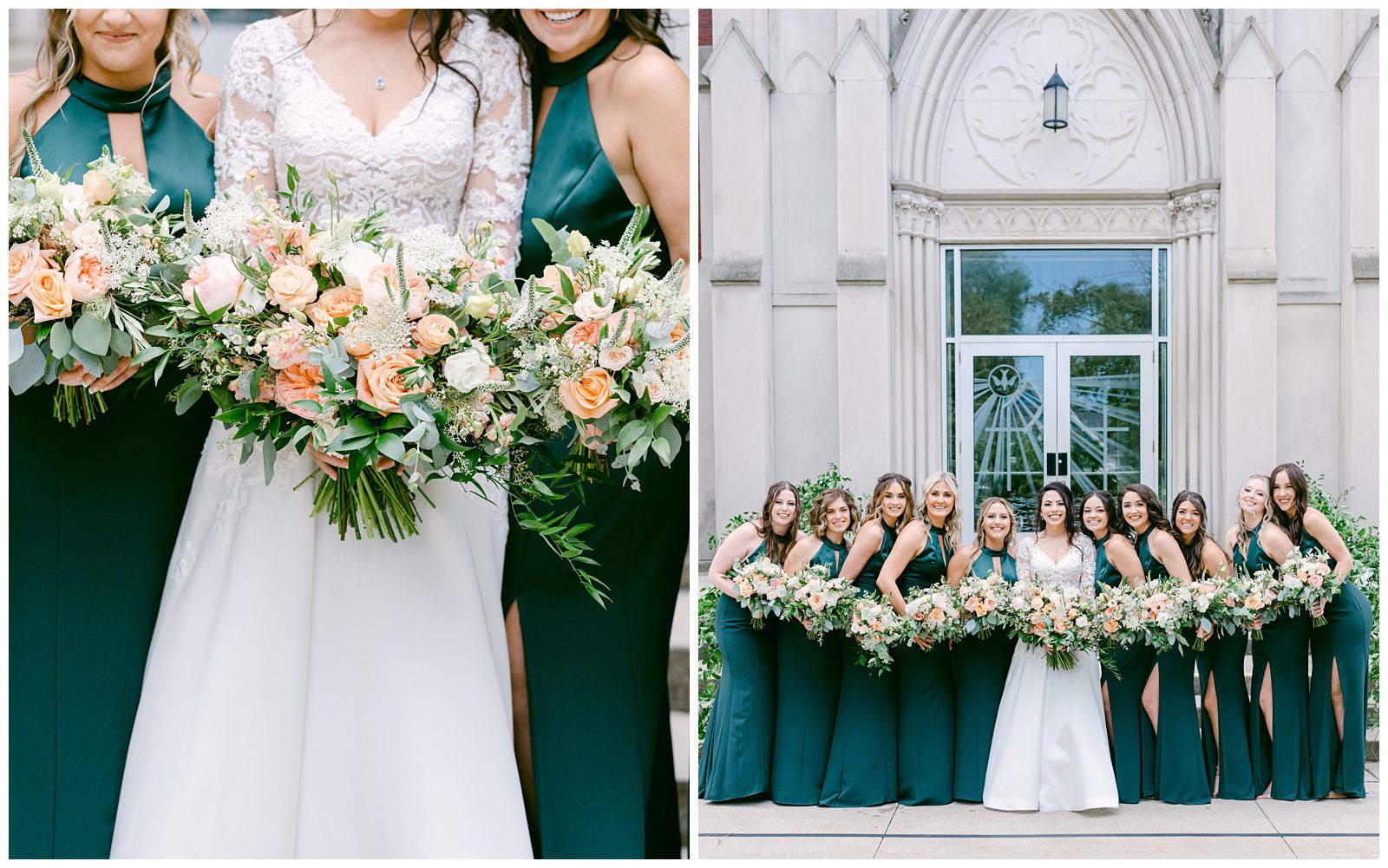 Bridal Party Portraits outside of church